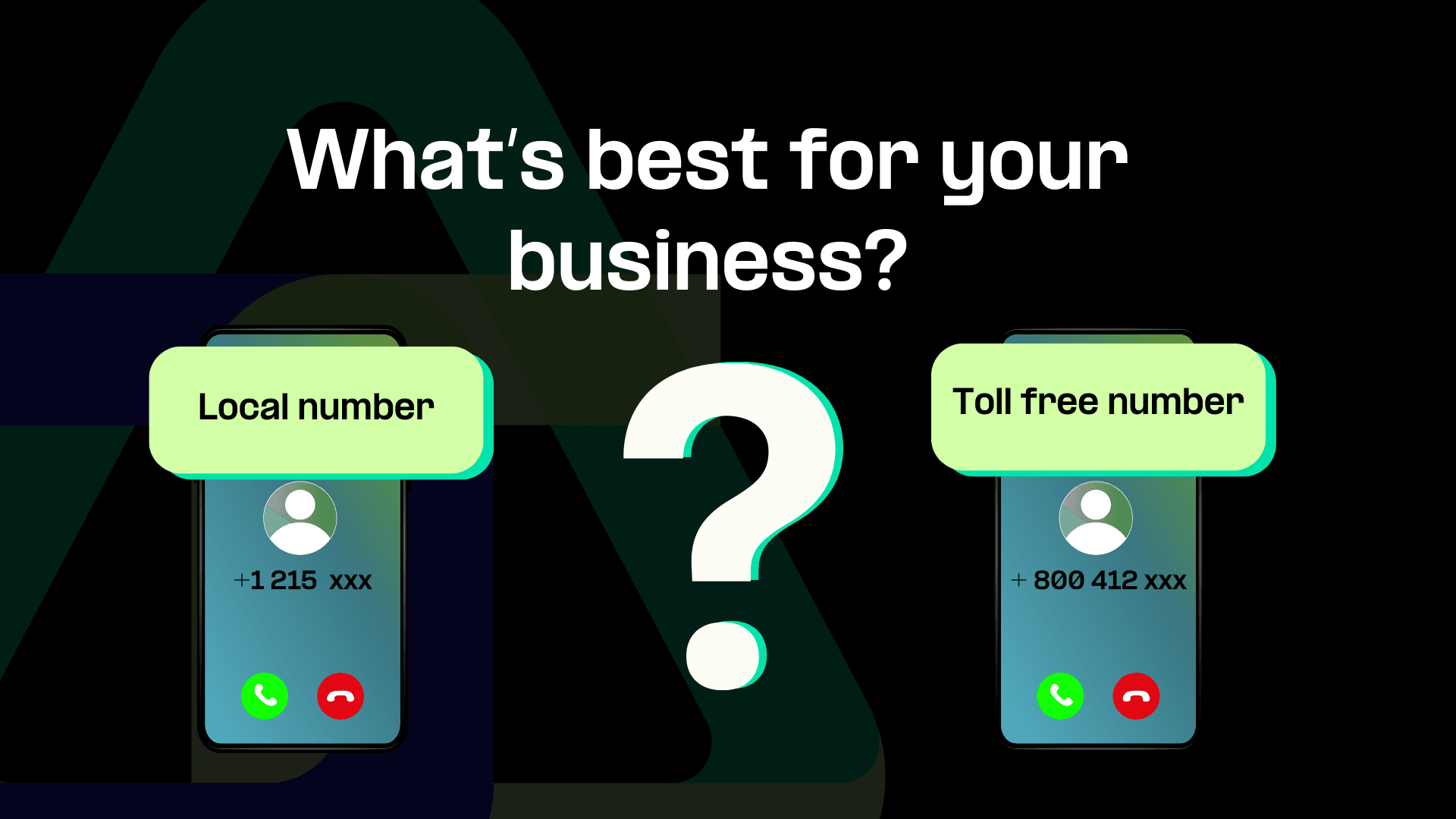 Numbers for contact centers