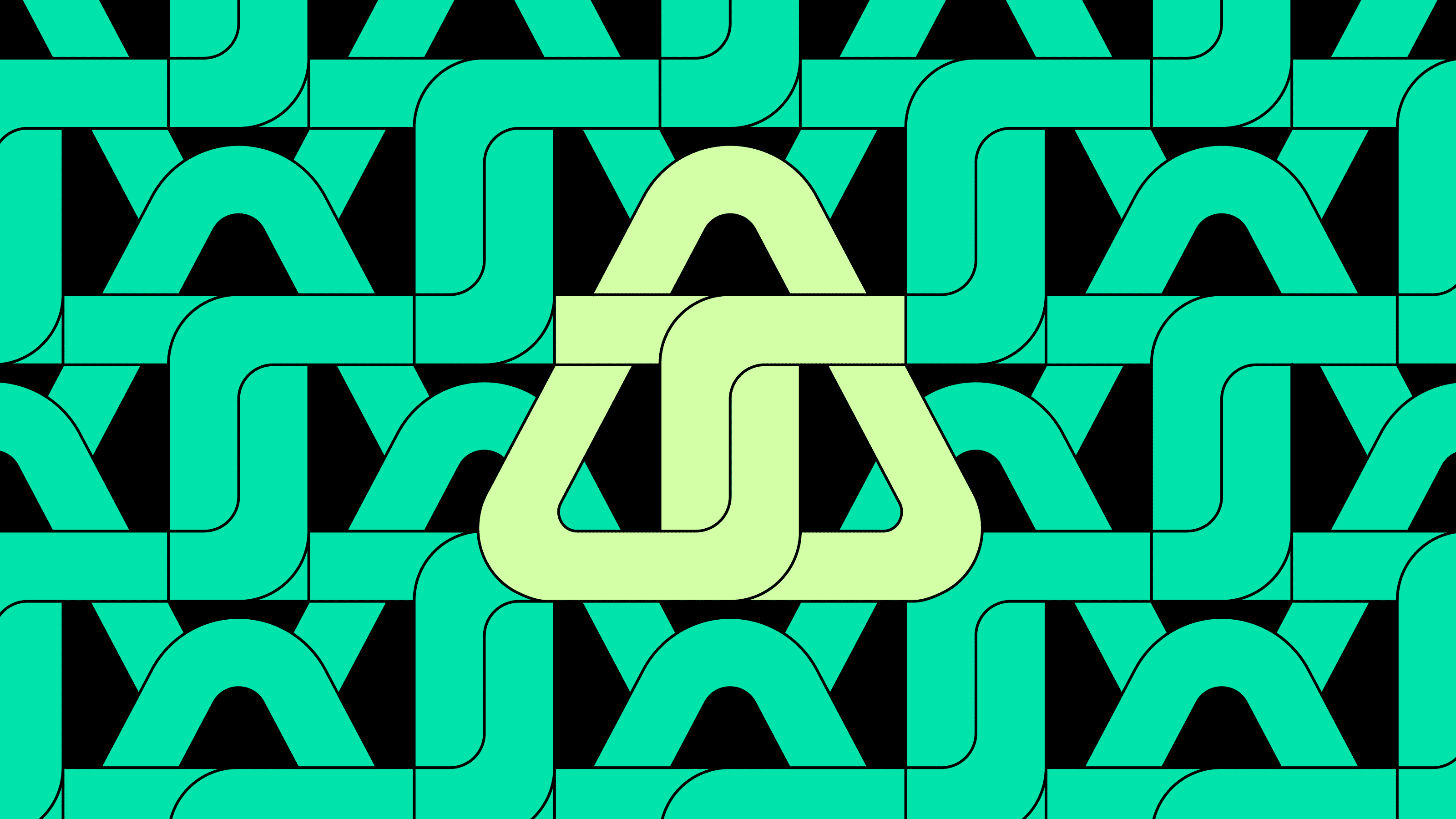 Telnyx logos in light and dark green on a black background