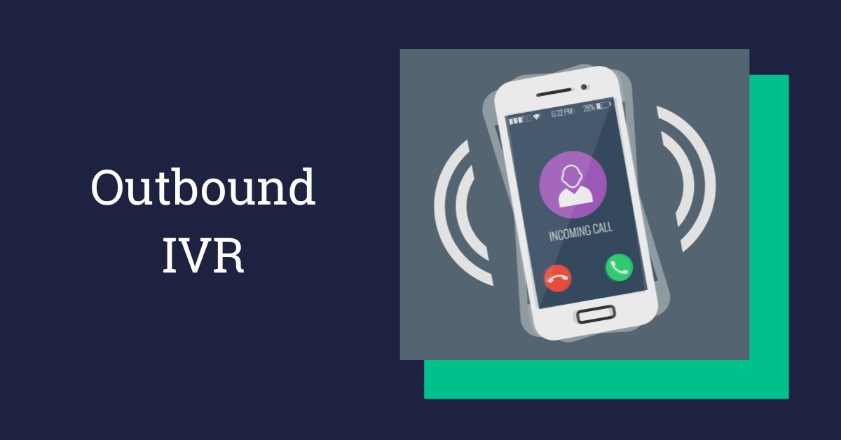 outbound IVR graphic with ringing cell phone