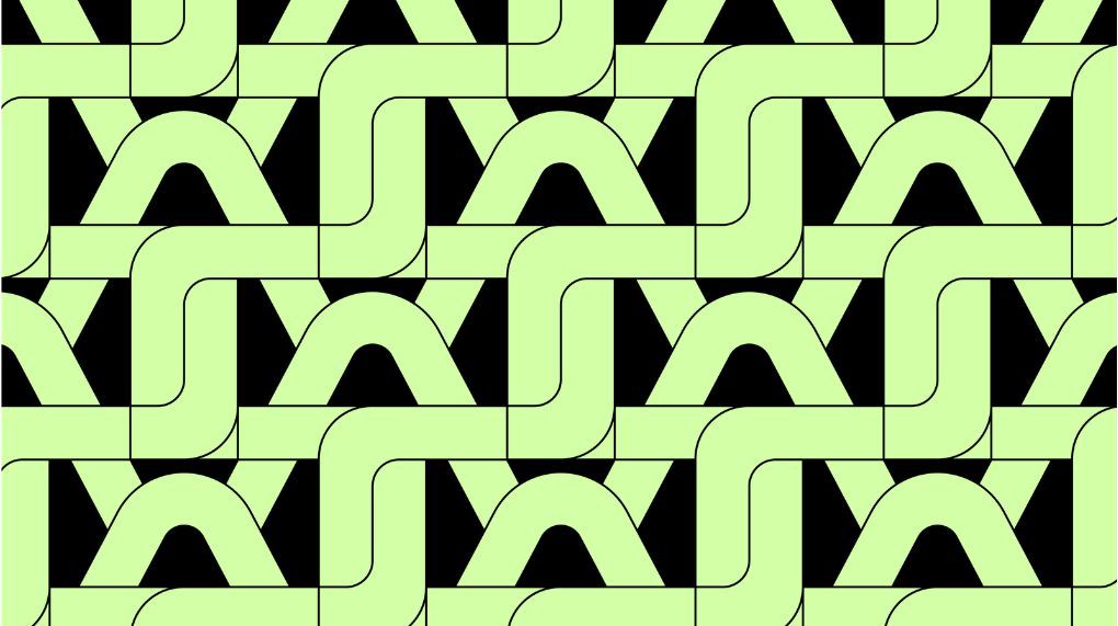Yellow Telnyx logos overlapping on a black background