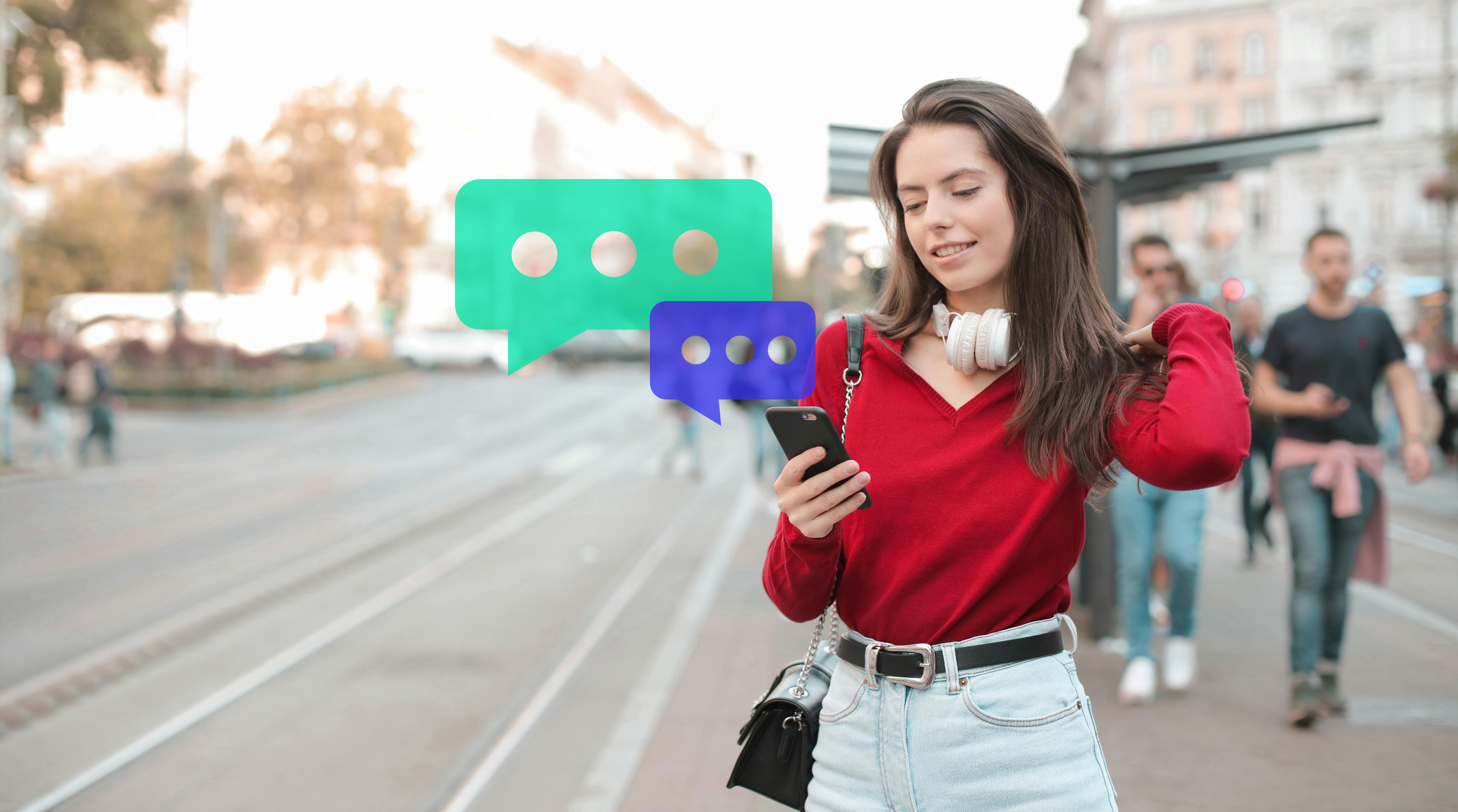 conversational SMS header