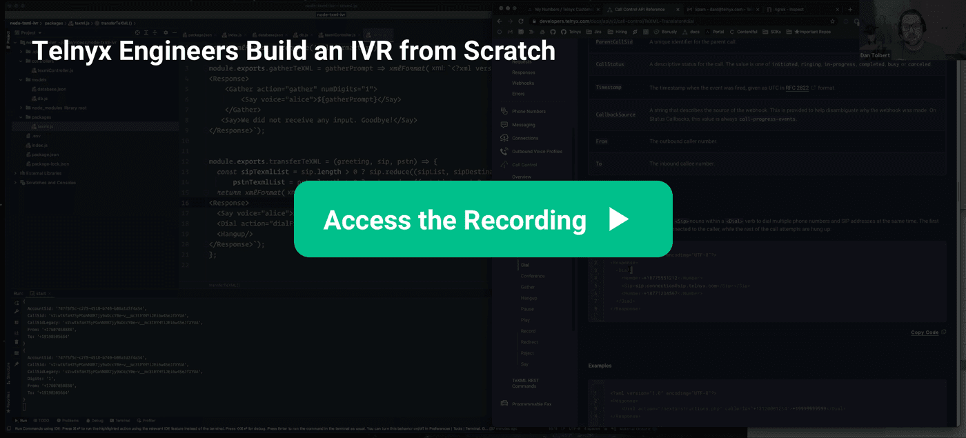 Webinar Recording - IVR with TeXML