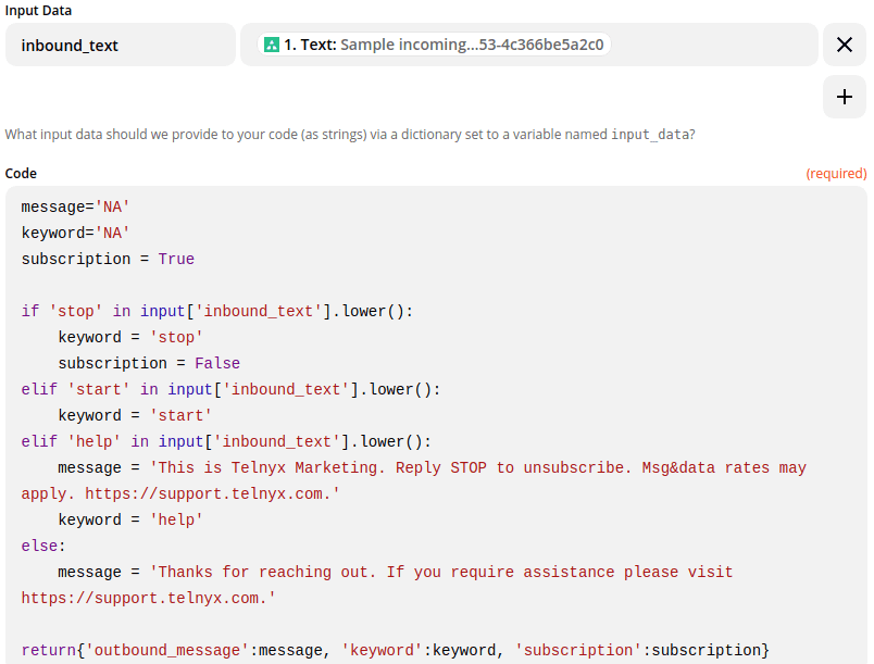 marketo 2way sms python parse