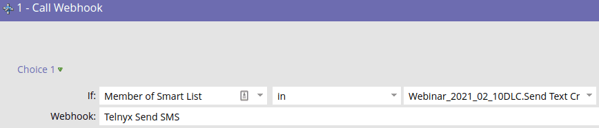 marketo sms integration campaign flow