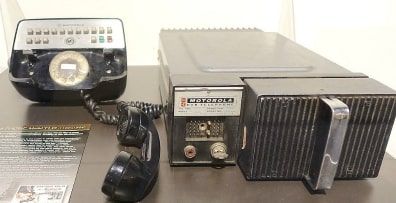 Motorola phone on brown desk