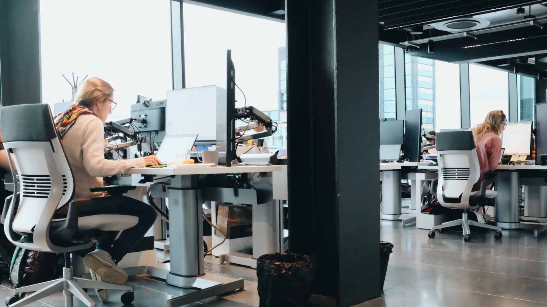 People working in office