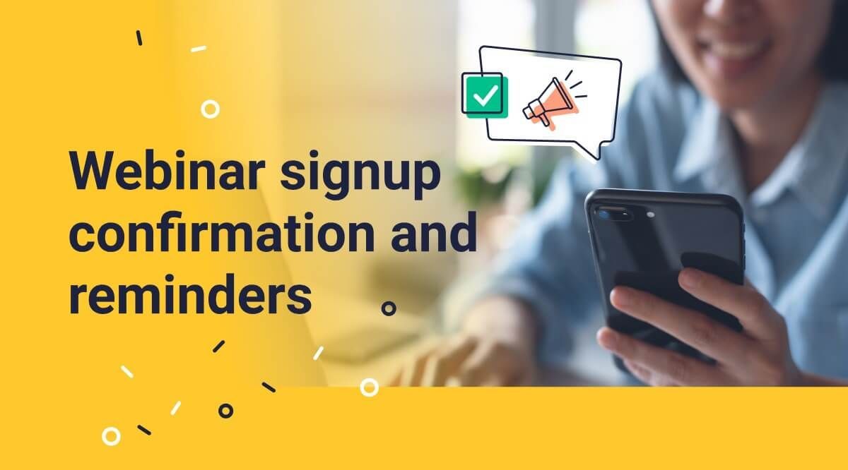 Webinar notification SMS