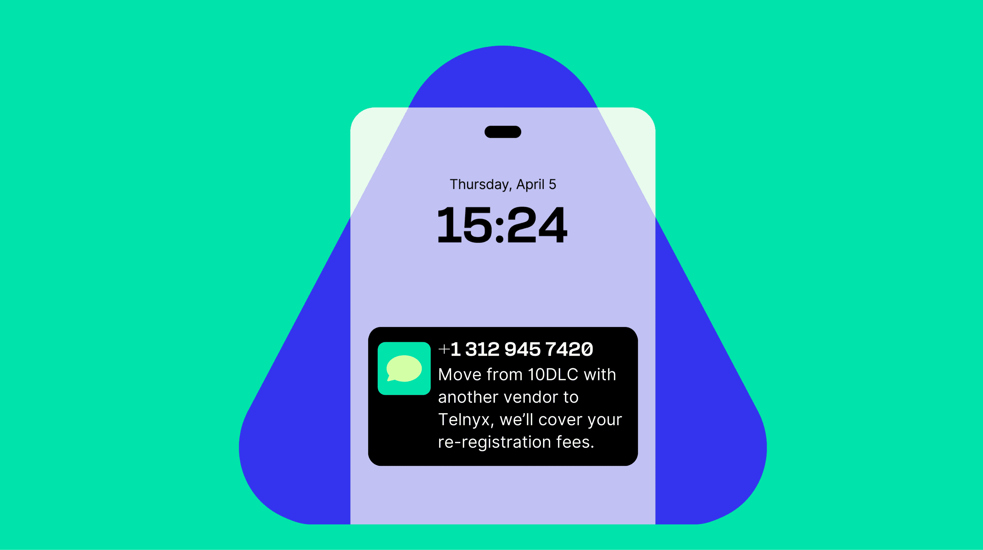text message sent with SMS API